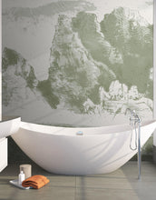 Carregar imagem no visualizador da galeria, Shan Shui Traditional Chinese Mountain Landscape Scenery Painting Wall Mural. #6178