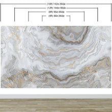 Load image into Gallery viewer, White Marble Stone Granite Slate Peel and Stick Wallpaper | Removable Wall Mural #6180
