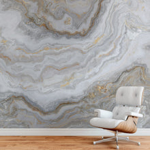 Load image into Gallery viewer, White Marble Stone Granite Slate Peel and Stick Wallpaper | Removable Wall Mural #6180