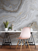 Load image into Gallery viewer, White Marble Stone Granite Slate Peel and Stick Wallpaper | Removable Wall Mural #6180