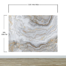 Load image into Gallery viewer, White Marble Stone Granite Slate Peel and Stick Wallpaper | Removable Wall Mural #6180