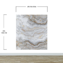 Load image into Gallery viewer, White Marble Stone Granite Slate Peel and Stick Wallpaper | Removable Wall Mural #6180