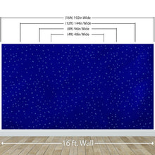 Carregar imagem no visualizador da galeria, Starry Night on a Deep Blue Midnight Sky Wall Mural Decal. #6198