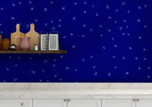 Carregar imagem no visualizador da galeria, Starry Night on a Deep Blue Midnight Sky Wall Mural Decal. #6198