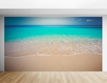 Carregar imagem no visualizador da galeria, Tropical White Sand Paradise Beach Ocean Wave Scenery Wall Mural. #6201