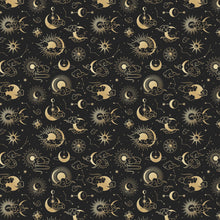 Load image into Gallery viewer, Astronomy Pattern Peel and Stick Wallpaper. Stars, Sun, Moon and Cloud. Removable Wall Mural #6208