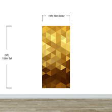 Carregar imagem no visualizador da galeria, Gold Poly Triangle Geometric Elegant Peel and Stick Wallpaper | Removable Wall Mural #6209