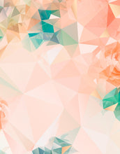 Carregar imagem no visualizador da galeria, Geometric Pink Flower Pattern Peel and Stick Wallpaper | Removable Wall Mural #6211