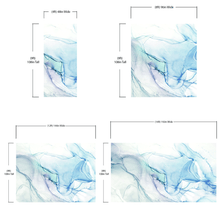 Carregar imagem no visualizador da galeria, Abstract Ink Pattern Peel and Stick Wallpaper. Removable Wall Mural. (Blue, Green, Purple) #6212
