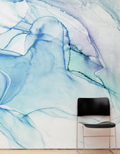 Carregar imagem no visualizador da galeria, Abstract Ink Pattern Peel and Stick Wallpaper. Removable Wall Mural. (Blue, Green, Purple) #6212