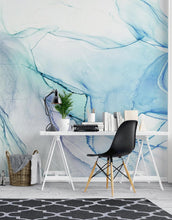 Carregar imagem no visualizador da galeria, Abstract Ink Pattern Peel and Stick Wallpaper. Removable Wall Mural. (Blue, Green, Purple) #6212