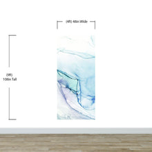 Carregar imagem no visualizador da galeria, Abstract Ink Pattern Peel and Stick Wallpaper. Removable Wall Mural. (Blue, Green, Purple) #6212