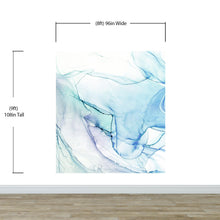 Carregar imagem no visualizador da galeria, Abstract Ink Pattern Peel and Stick Wallpaper. Removable Wall Mural. (Blue, Green, Purple) #6212