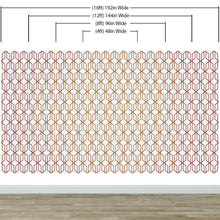 Carregar imagem no visualizador da galeria, Modern Geometric Shape 3D Hexagon Bronze Lines Peel and Stick Wallpaper | Removable Wall Mural #6213
