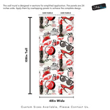 Carregar imagem no visualizador da galeria, Fashion Cosmetic Make-up Peel and Stick Wallpaper | Removable Wall Mural #6214