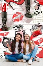 Carregar imagem no visualizador da galeria, Fashion Cosmetic Make-up Peel and Stick Wallpaper | Removable Wall Mural #6214