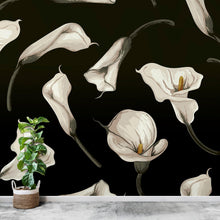 Load image into Gallery viewer, Elegant Rustic Tulip Flower Peel and Stick Wallpaper | Removable Wall Mural #6216
