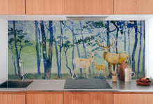 Carregar imagem no visualizador da galeria, Deer Family in Snow Forest Peel and Stick Wallpaper | Removable Wall Mural. #6218