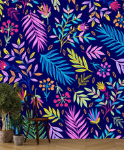 Load image into Gallery viewer, Bright Colorful Fern Arrangement Mural. #6223