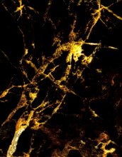 Carregar imagem no visualizador da galeria, Black and Gold Abstract Marble Stone Peel and Stick Wall Mural. #6239