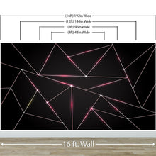 Carregar imagem no visualizador da galeria, Luxury Polygonal Triangle Pattern Lines Shape. Peel and Stick Wall Mural. #6251
