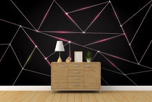 Carregar imagem no visualizador da galeria, Luxury Polygonal Triangle Pattern Lines Shape. Peel and Stick Wall Mural. #6251