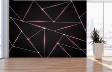 Carregar imagem no visualizador da galeria, Luxury Polygonal Triangle Pattern Lines Shape. Peel and Stick Wall Mural. #6251