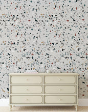 Carregar imagem no visualizador da galeria, Terrazzo Mosaic Pattern Peel and Stick Wall Paper Mural. #6260