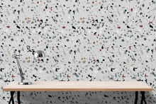 Carregar imagem no visualizador da galeria, Terrazzo Mosaic Pattern Peel and Stick Wall Paper Mural. #6260