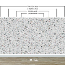 Carregar imagem no visualizador da galeria, Terrazzo Mosaic Pattern Peel and Stick Wall Paper Mural. #6260