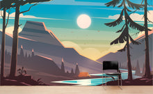 Carregar imagem no visualizador da galeria, Colorful Colorado Mountain Sunset Mural #6270