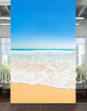 Cargar imagen en el visor de la galería, Bright Afternoon Blue Skies Ocean Beach Wave Wall Mural. #6272