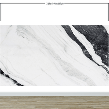 Carregar imagem no visualizador da galeria, Black and White Marble Stone Granite Slate Wall Mural. Peel and Stick. #6273