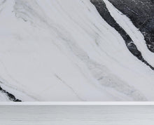 Carregar imagem no visualizador da galeria, Black and White Marble Stone Granite Slate Wall Mural. Peel and Stick. #6273