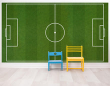Carregar imagem no visualizador da galeria, Soccer Field Wallpaper. Football Pitch Wallpaper. Peel and Stick Wall Mural. Soccer Stadium Wallpaper. #6465