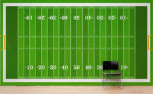 Carregar imagem no visualizador da galeria, Football Field Wall Mural. 100 yard field with end zone large wall mural. #6276