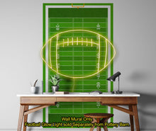 Carregar imagem no visualizador da galeria, Football Field Wall Mural. 100 yard field with end zone large wall mural. #6276
