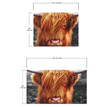 Carregar imagem no visualizador da galeria, Highland Cow Cattle Head Wall Mural - Farmhouse Charm for Your Home. #6279