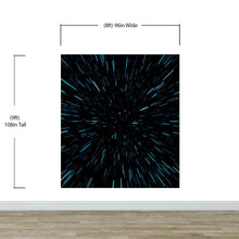 Carregar imagem no visualizador da galeria, Lightspeed Through Hyperspace Wall Mural. Peel and Sticker Wallpaper. #6286