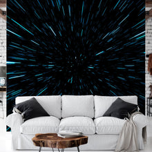 Carregar imagem no visualizador da galeria, Lightspeed Through Hyperspace Wall Mural. Peel and Sticker Wallpaper. #6286