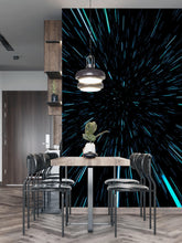 Carregar imagem no visualizador da galeria, Lightspeed Through Hyperspace Wall Mural. Peel and Sticker Wallpaper. #6286