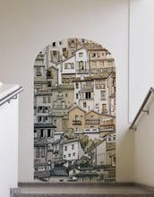 Load image into Gallery viewer, Arch Doorway Wall Decal. European Charming Small Village Town Arch Peel and Stick Wall Decal. Removable Graphic. #6293