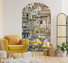 Load image into Gallery viewer, Arch Doorway Wall Decal. European Charming Small Village Town Arch Peel and Stick Wall Decal. Removable Graphic. #6293