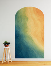 Load image into Gallery viewer, Arch Wall Decal. Colorful Liquid Fluid Watercolor Arch Peel and Stick Wall Decal. Removable Graphic. #6294