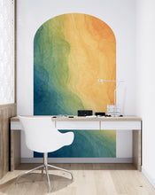 Load image into Gallery viewer, Arch Wall Decal. Colorful Liquid Fluid Watercolor Arch Peel and Stick Wall Decal. Removable Graphic. #6294