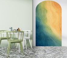 Load image into Gallery viewer, Arch Wall Decal. Colorful Liquid Fluid Watercolor Arch Peel and Stick Wall Decal. Removable Graphic. #6294