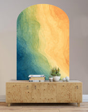 Load image into Gallery viewer, Arch Wall Decal. Colorful Liquid Fluid Watercolor Arch Peel and Stick Wall Decal. Removable Graphic. #6294