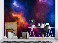 Carregar imagem no visualizador da galeria, Space Galaxy Nebula Wall Mural Peel and Sticker Wallpaper. #6295