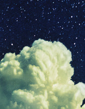 Carregar imagem no visualizador da galeria, Dreamy Cloudy Night Among the Stars Wall Mural. Abstract Night Sky, Stars and Clouds. Peel and Stick Wallpaper. #6300