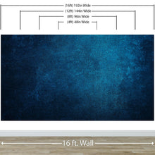 Carregar imagem no visualizador da galeria, Dark Navy Blue Grunge Knock-Down Textured-Style Abstract Wall Mural. #6302